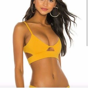 Tavik yellow bathing suit top size small